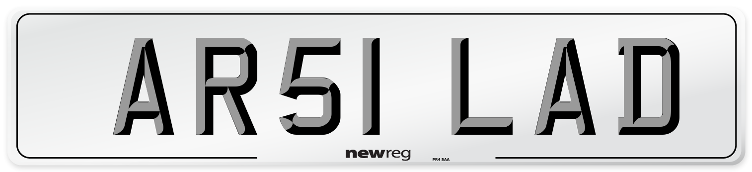 AR51 LAD Number Plate from New Reg